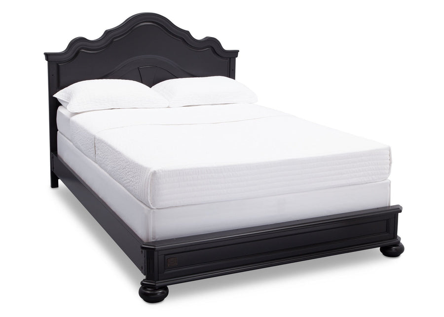 Simmons Kids Ebony (0011) Peyton Crib n' more Full sized bed conversion side view b6b 11-Peyton Crib 'N' More