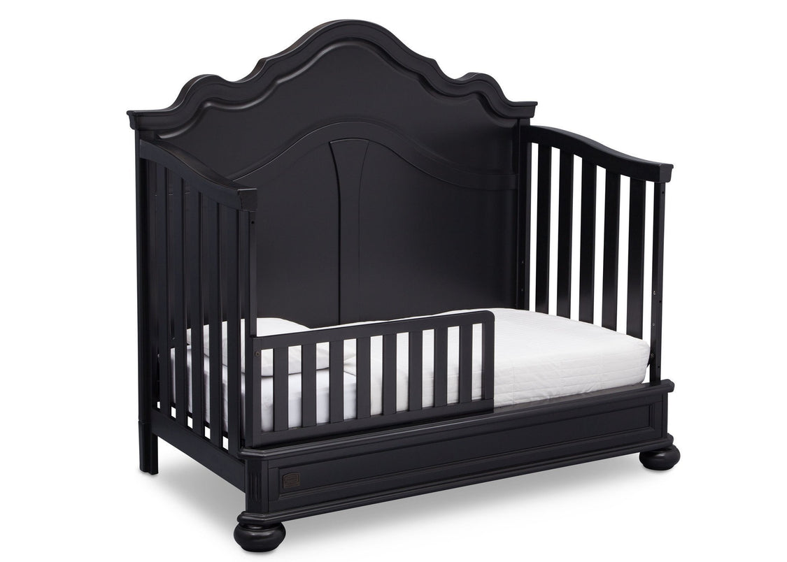 Simmons Kids Ebony (0011) Peyton Crib n' more toddler bed conversion side view b4b
