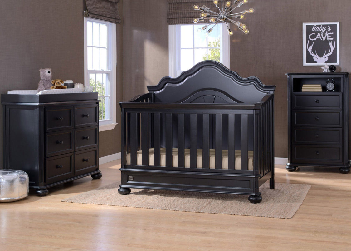 Simmons Kids Ebony (0011) Peyton Crib n' more Room View b1b