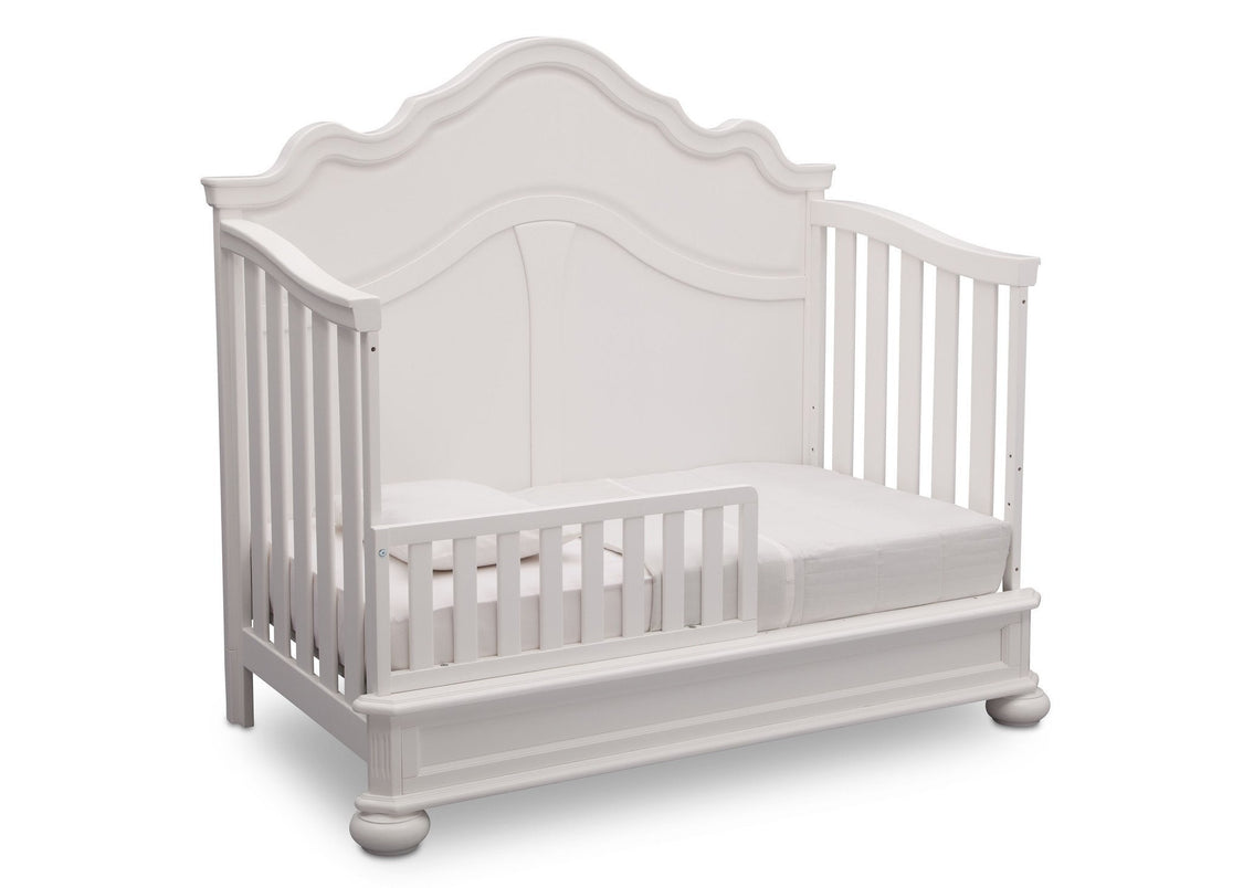 Simmons Kids Bianca (130) Peyton Crib n' more toddler bed conversion side view a4a