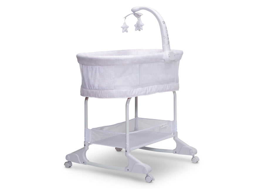 Pink Fresco (2328) 2-SleepCool Rocking Bassinet with Airflow Mesh
