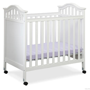 Delta Children White (100) Bella Cozy Portable Crib Side View Left a2a 2