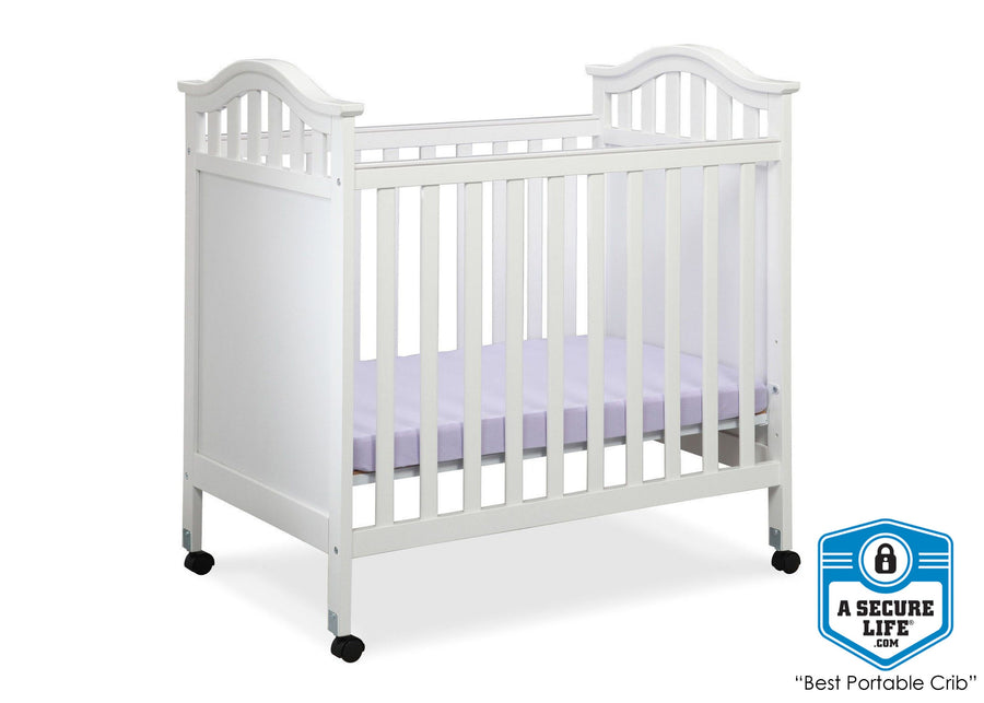 Delta Children White (100) Bella Cozy Portable Crib, With Seal, a3a 4-Bella Cozy Portable Crib