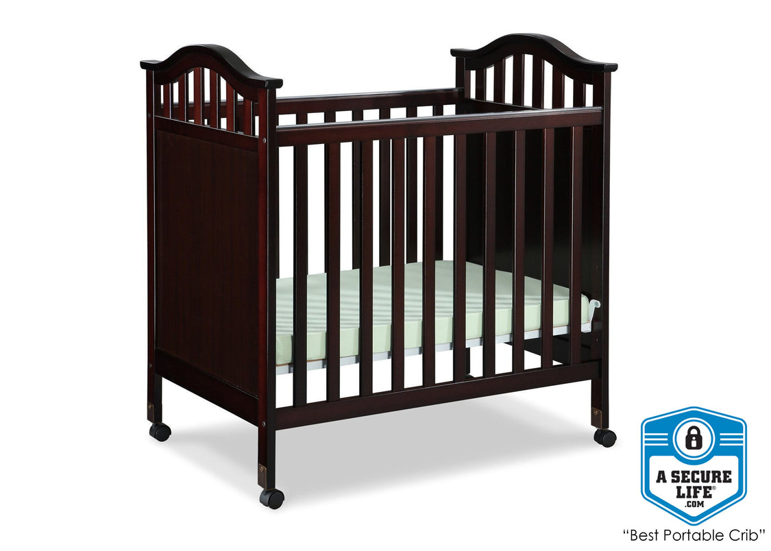 Delta Children Dark Chocolate (207) Bella Cozy Portable Crib Side, With Seal, b3b