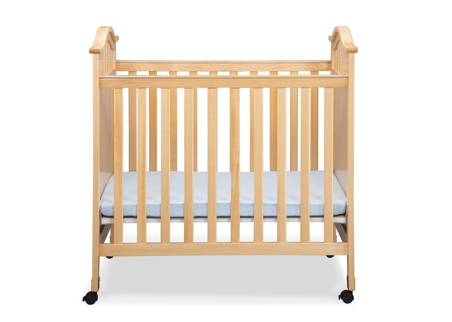Delta Children Natural (260) Bella Cozy Portable Crib Front View c1c 3-Bella Cozy Portable Crib