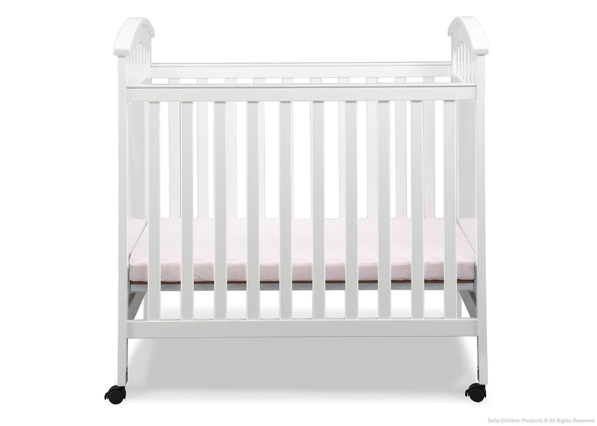 Delta Children White (100) Americana Cozy Crib Front View a2a