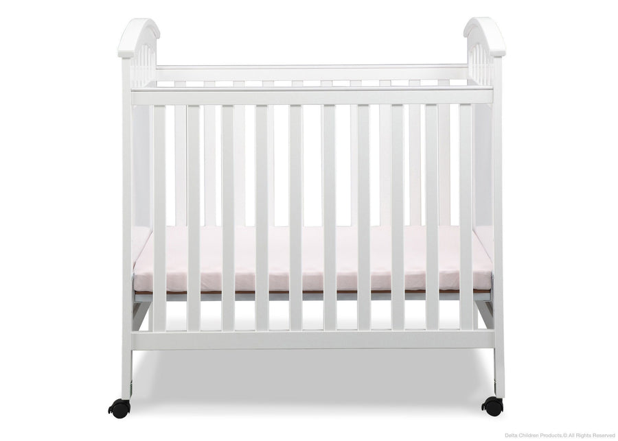 Delta Children White (100) Americana Cozy Crib Front View a2a 1-Americana Cozy Crib