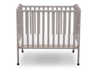 Delta Children Grey (180) Portable Folding Crib with Mattress 9-Portable Folding Crib with Mattress