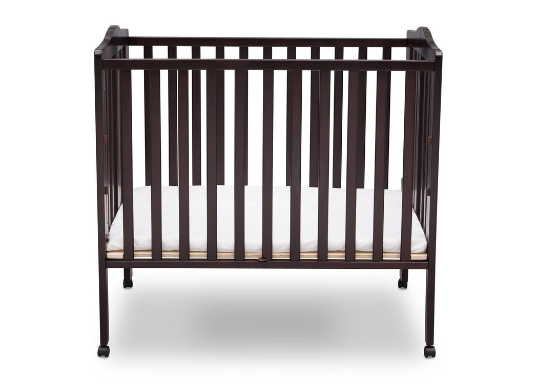 Delta Children Dark Espresso (958) Portable Folding Crib with Mattress