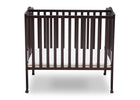 Delta Children Dark Espresso (958) Portable Folding Crib with Mattress 15-Portable Folding Crib with Mattress