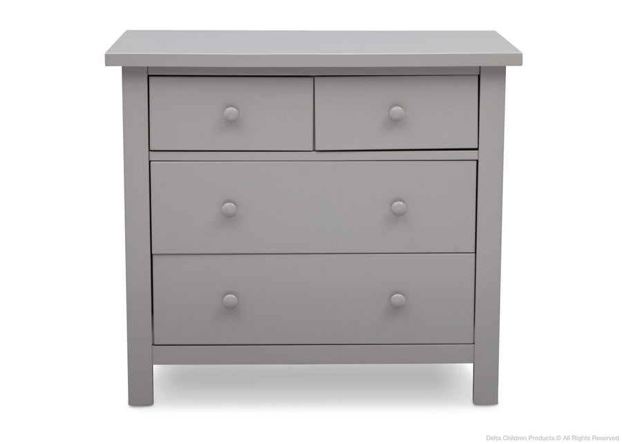 Delta Children Grey (026) 4 Drawer Dresser Front View a1a 1-Rowen 4 Drawer Dresser