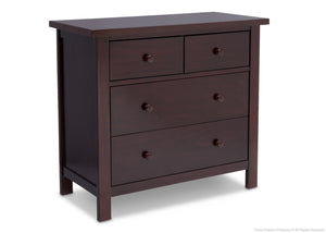 Delta Children Black Espresso (907) 4 Drawer Dresser Side View c2c 10