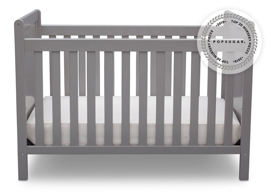 Delta Children Grey 026 Sunnyvale 4-in-1 Convertible Crib, a3a with badge 1-Sunnyvale 4-in-1 Convertible Crib