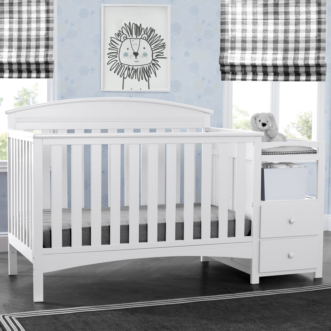 Abby Crib N Changer Bianca White 130