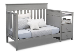 Delta Children Grey (026) Presley Convertible Crib N Changer (530260), Day Bed, a5a 6