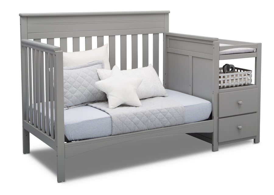 Delta Children Grey (026) Presley Convertible Crib N Changer (530260), Day Bed, a5a 4-Presley Convertible Crib and Changer