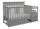 Delta Children Grey (026) Presley Convertible Crib N Changer (530260), Right Angle, a3a 2-Presley Convertible Crib and Changer