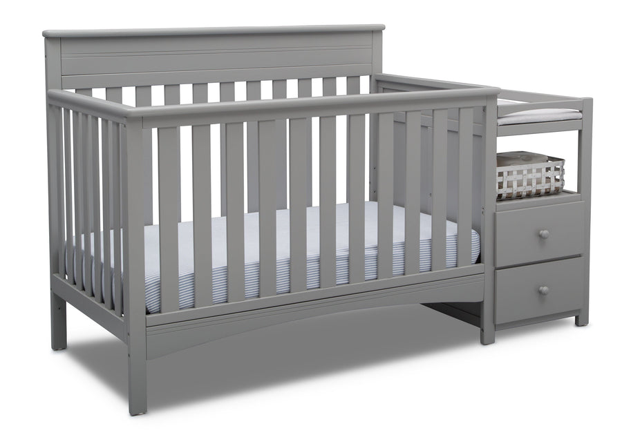 Delta Children Grey (026) Presley Convertible Crib N Changer (530260), Right Angle, a3a 2-Presley Convertible Crib and Changer