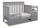 Delta Children Grey (026) Presley Convertible Crib N Changer (530260), Toddler Bed, a4a 3-Presley Convertible Crib and Changer