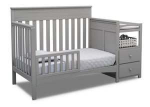 Delta Children Grey (026) Presley Convertible Crib N Changer (530260), Toddler Bed, a4a 5