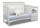 Delta Children Bianca White (130) Presley Convertible Crib N Changer (530260), Day Bed, b5b 10-Presley Convertible Crib and Changer