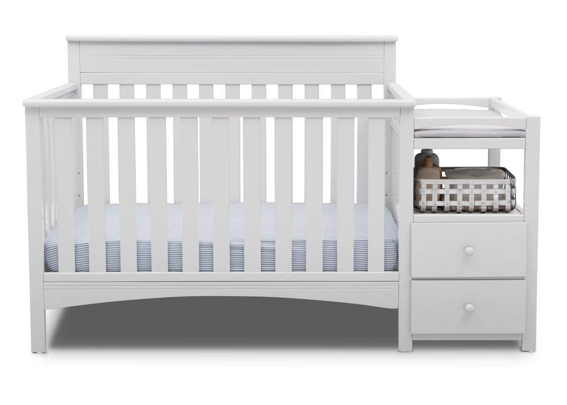 Delta Children Bianca White (130) Presley Convertible Crib N Changer (530260)