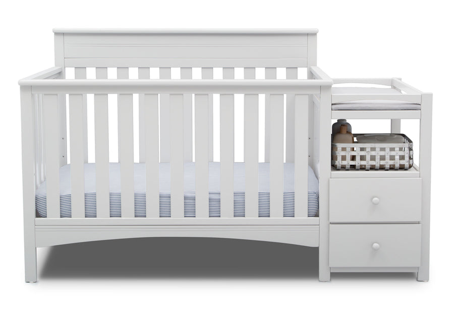 Delta Children Bianca White (130) Presley Convertible Crib N Changer (530260) 12-Presley Convertible Crib and Changer