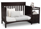 Delta Children Dark Chocolate (207) Presley Convertible Crib N Changer (530260), Day Bed, c5c 16-Presley Convertible Crib and Changer