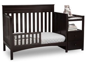 Delta Children Dark Chocolate (207) Presley Convertible Crib N Changer (530260), Toddler Bed, c4c 17