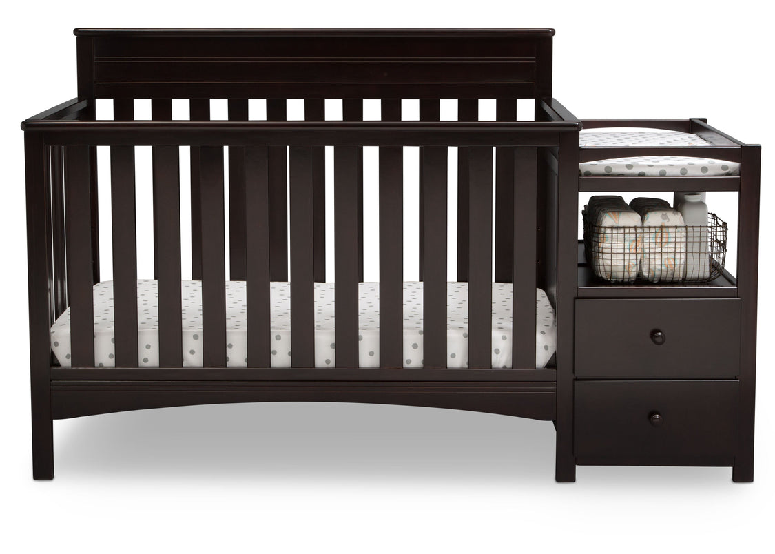 Delta Children Dark Chocolate (207) Presley Convertible Crib N Changer