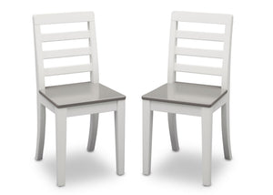 Bianca White with Grey (166) 13-Gateway Table & 2 Chair Set