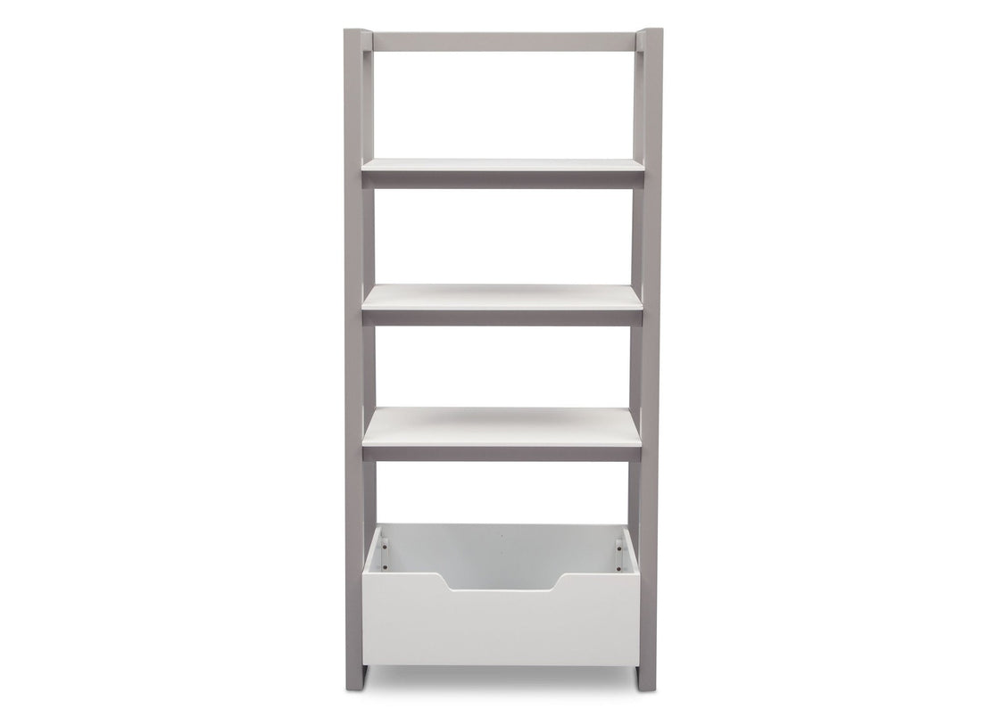 Delta Children Bianca with Grey (166) Gateway Ladder Shelf, Front View a4a