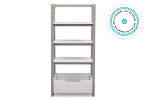 Delta Children Bianca White with Grey (166) Gateway Ladder Shelf 10