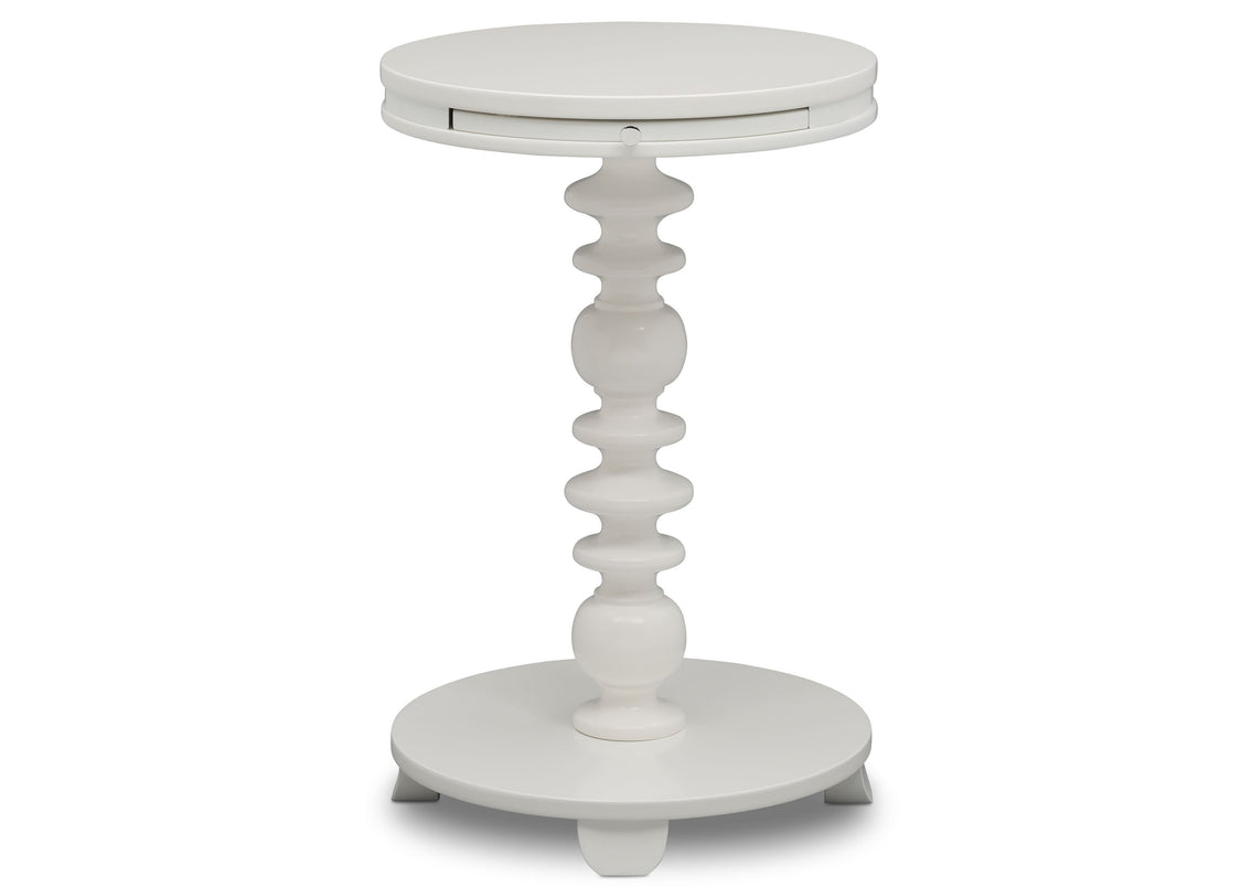 Delta Children Bianca White (130) Emery End/Side Table (531460), Hangtag, b3b