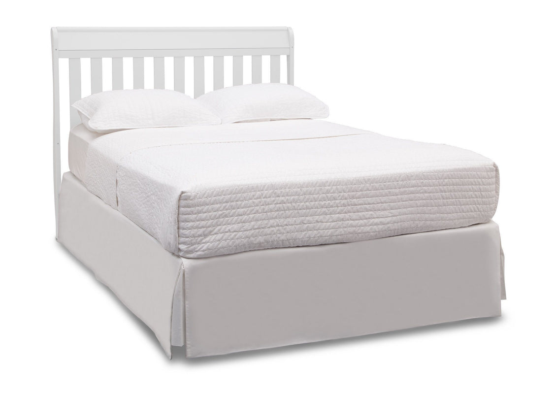 Delta Children White (100) Bridgeport Crib N' Changer, Full Bed View a6a