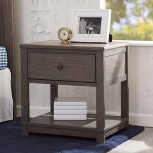 Delta Children Rustic Grey (084), Cali Nightstand, Room View, b1b 3