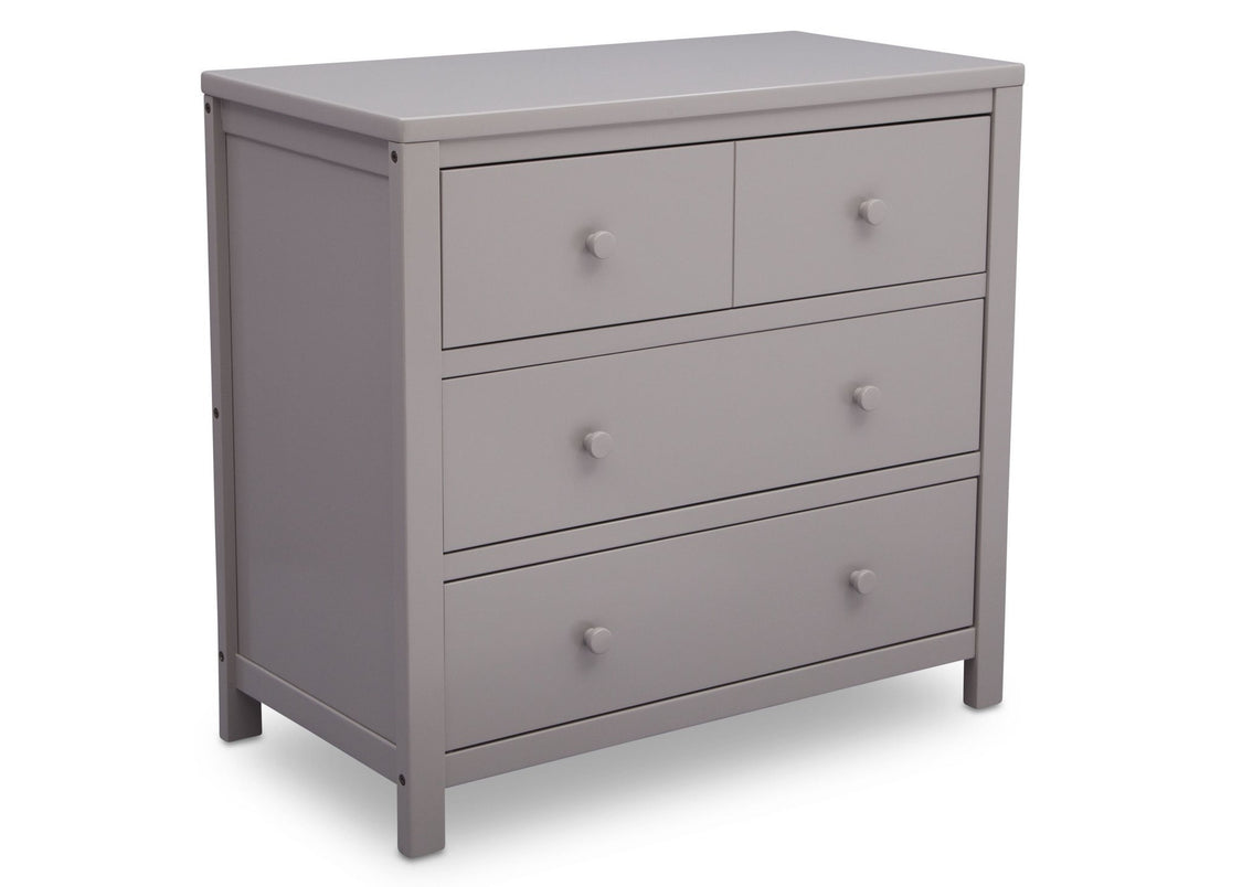 DCB: Delta Children Grey (026) 3 Drawer Dresser, side view, a3a