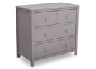 DCB: Delta Children Grey (026) 3 Drawer Dresser, side view, a3a 9-3 Drawer Dresser