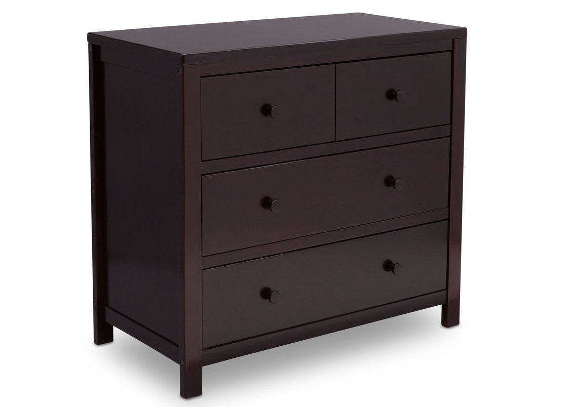 Delta Children Dark Chocolate (207) 3 Drawer Dresser, side view, c2c