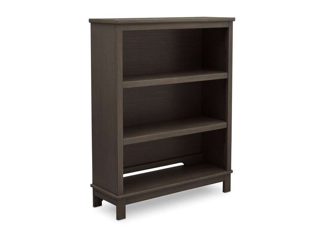 Delta Children Rustic Grey (084) Cambridge Bookcase/Hutch, angled view, a2a
