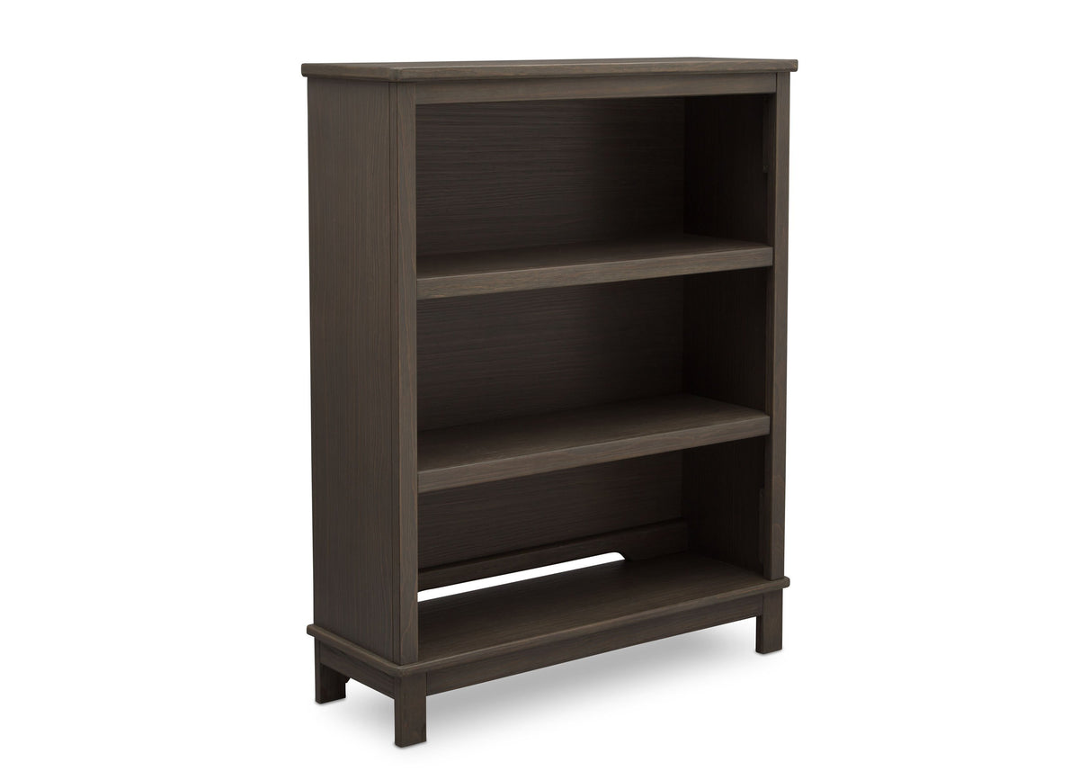 Delta Children Rustic Grey (084) Cambridge Bookcase/Hutch, angled view, a2a