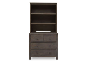 Delta Children Rustic Grey (084) Cambridge Bookcase/Hutch, front view, a3a 4