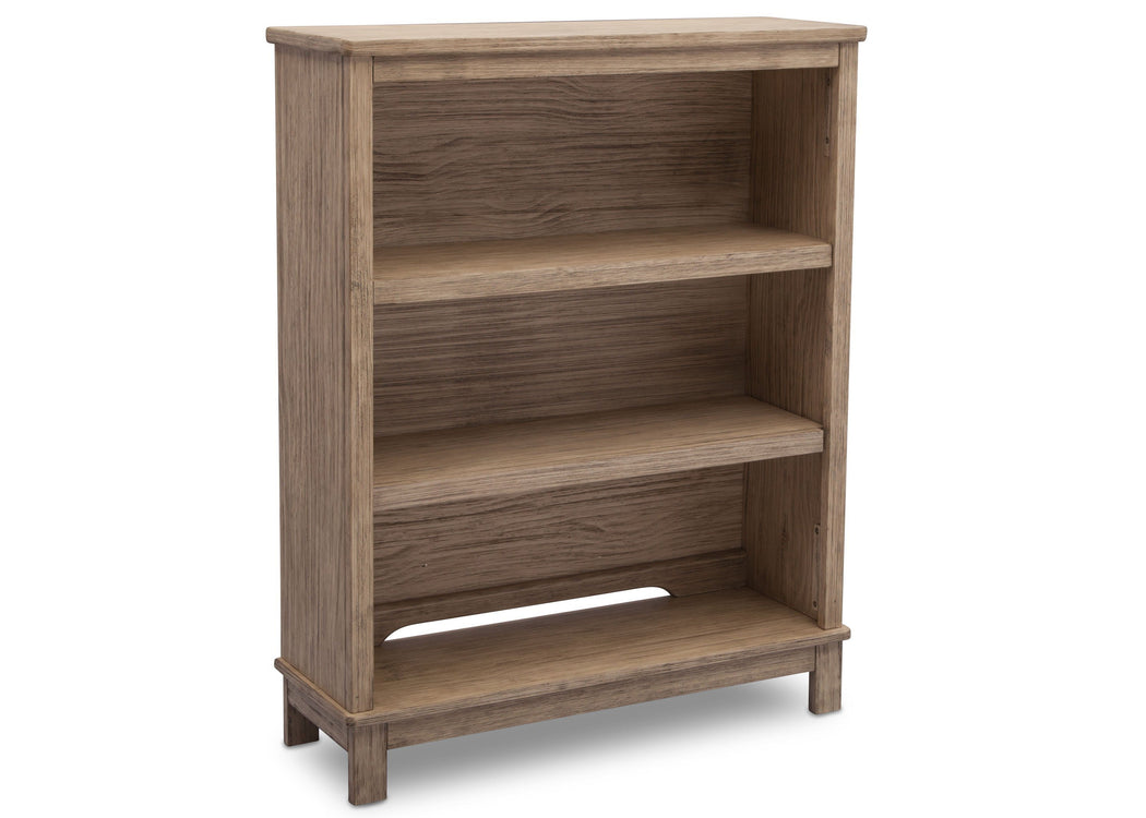 Delta Children Rustic Driftwood (112) Cambridge Bookcase/Hutch, angled view, b2b