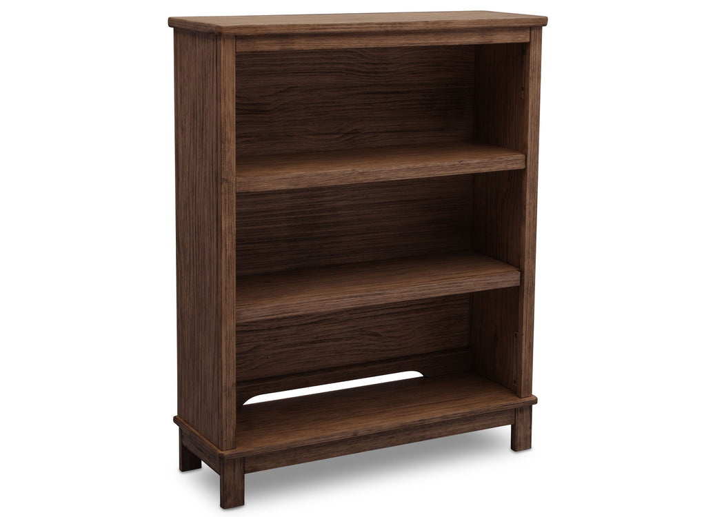 Delta Children Rustic Oak (229) Cambridge Bookcase/Hutch, angled view, c2c