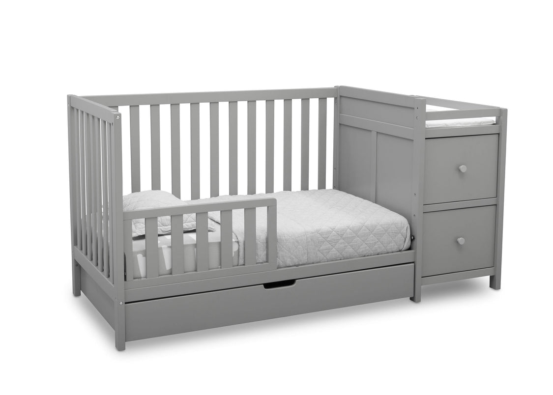 Delta Children Grey 026 Luna Convertible Crib N Changer with Under Drawer (536160)