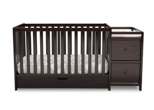 Delta Children Dark Chocolate (207) Luna Convertible Crib N with Under Drawer (536160), Silo Crib, c2c 14