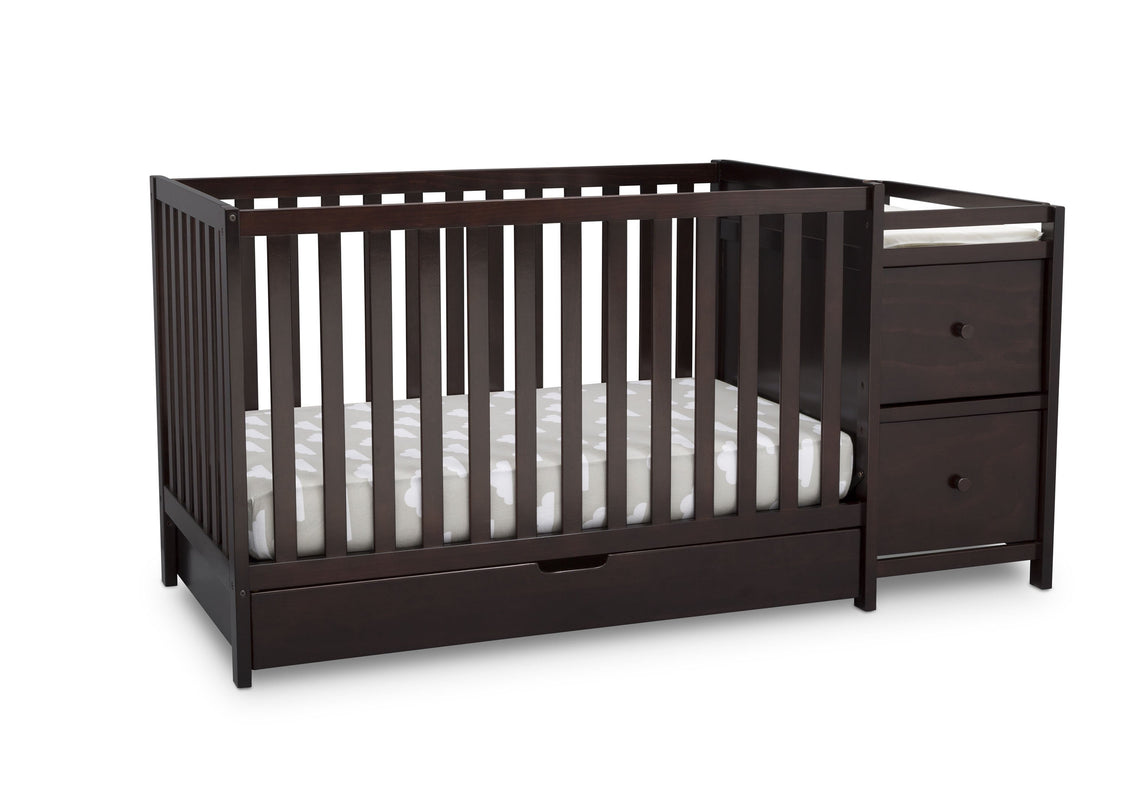 Delta Children Dark Chocolate (207) Luna Convertible Crib N with Under Drawer (536160)
