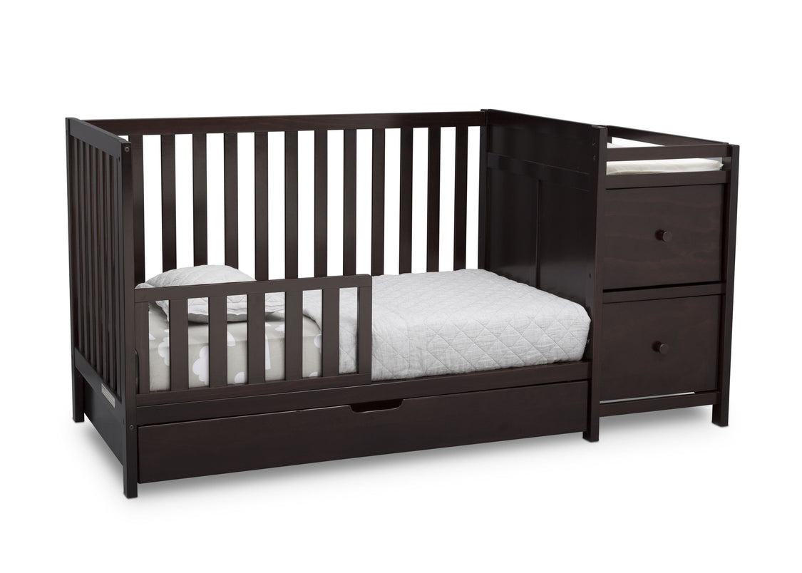 Delta Children Dark Chocolate (207) Luna Convertible Crib N with Under Drawer (536160)