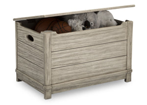 Delta Children Rustic White (119)  Monterey Farmhouse Hope Chest Toy Box (536450), w Props, b4b 11