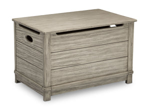 Delta Children Rustic White (119)  Monterey Farmhouse Hope Chest Toy Box (536450), Right View, b2b 9